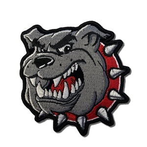 Bulldog Red Collar Patch - PATCHERS Iron on Patch