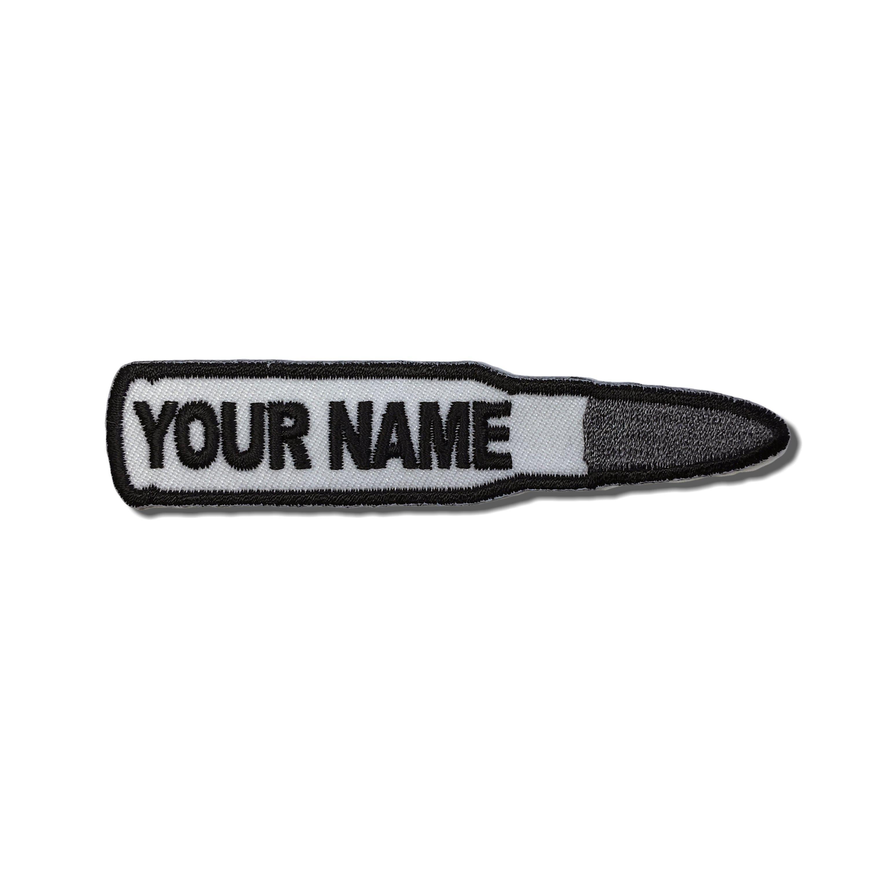 Embroidered Bullet With Your Name On It Iron on Sew on Patch – PATCHERS