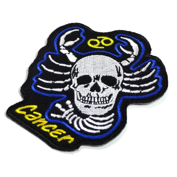 Cancer Skull Zodiac Patch - PATCHERS Iron on Patch