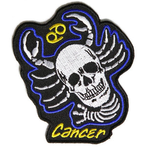 Cancer Skull Zodiac Patch - PATCHERS Iron on Patch