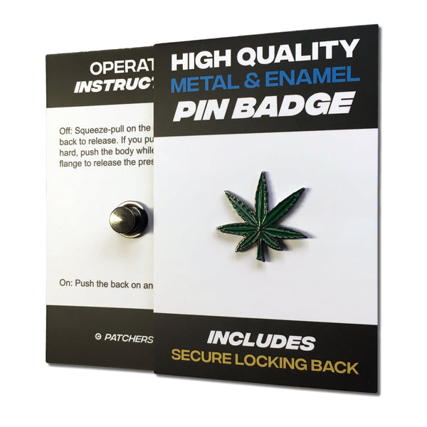 Cannabis Leaf Pin Badge - PATCHERS Pin Badge