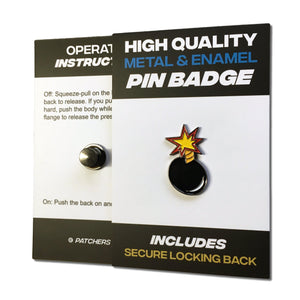 Cartoon Bomb Pin Badge - PATCHERS Pin Badge