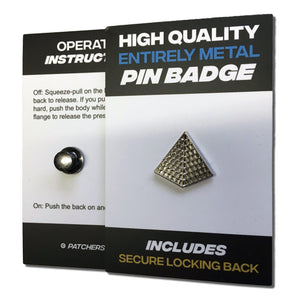 Chrome Pyramid Pin Badge - PATCHERS Pin Badge