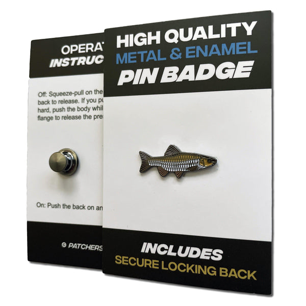 Chubb Fish Pin Badge - PATCHERS Pin Badge