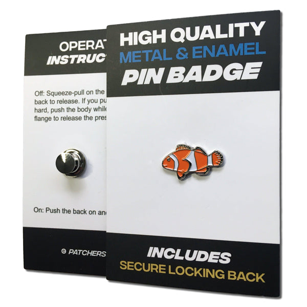 Clown Fish Pin Badge - PATCHERS Pin Badge