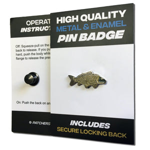 Common Carp Fish Pin Badge - PATCHERS Pin Badge