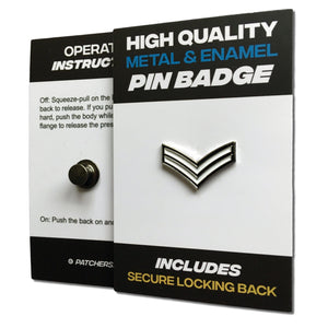 Corporal Stripes Pin Badge - PATCHERS Pin Badge
