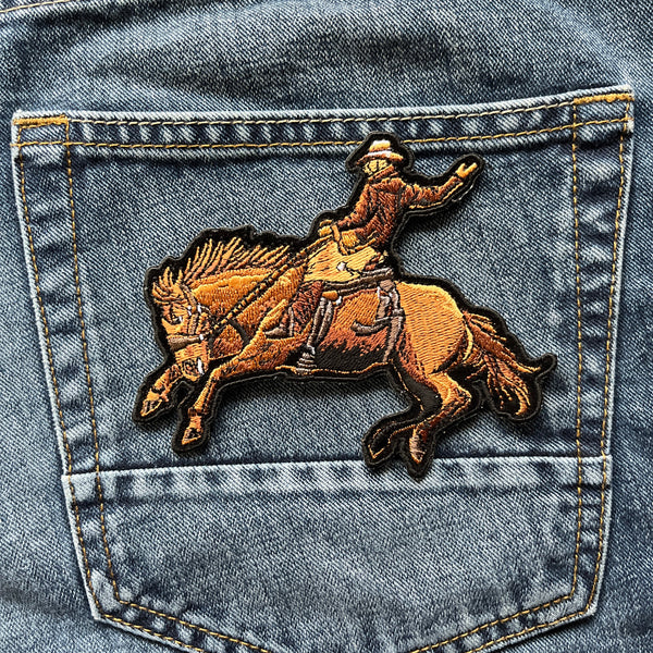 Cowboy on Horse Patch - PATCHERS Iron on Patch