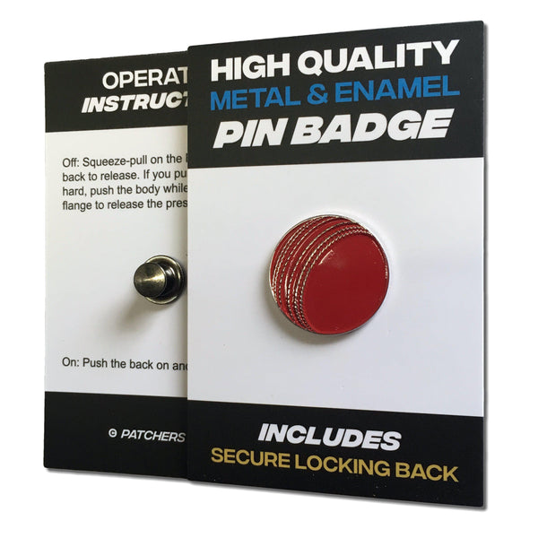 Cricket Ball Pin Badge - PATCHERS Pin Badge