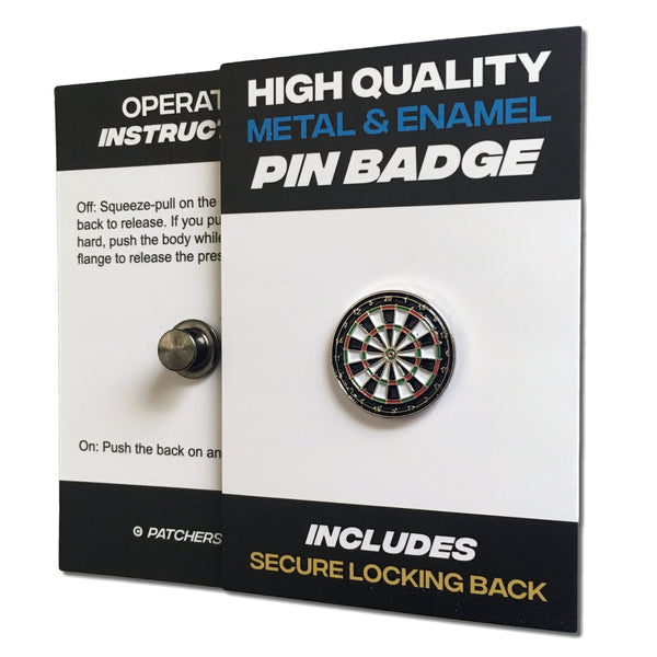 Dart Board Pin Badge - PATCHERS Pin Badge