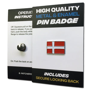 Denmark Flag Pin Badge - PATCHERS Pin Badge