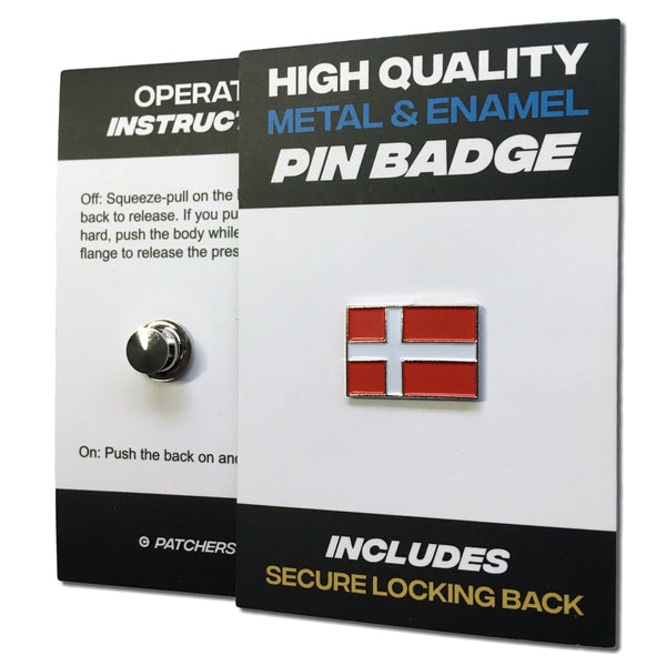 Denmark Flag Pin Badge - PATCHERS Pin Badge