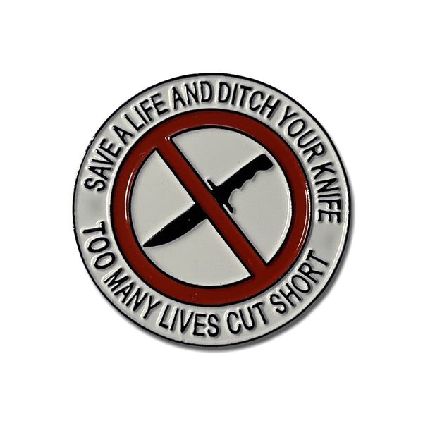 Ditch Your Knife Pin Badge - PATCHERS Pin Badge