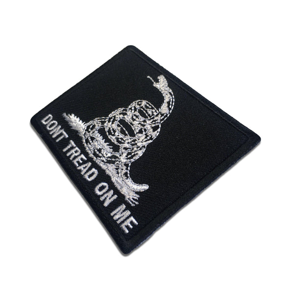 Don't Tread On Me Black White Patch - PATCHERS Iron on Patch