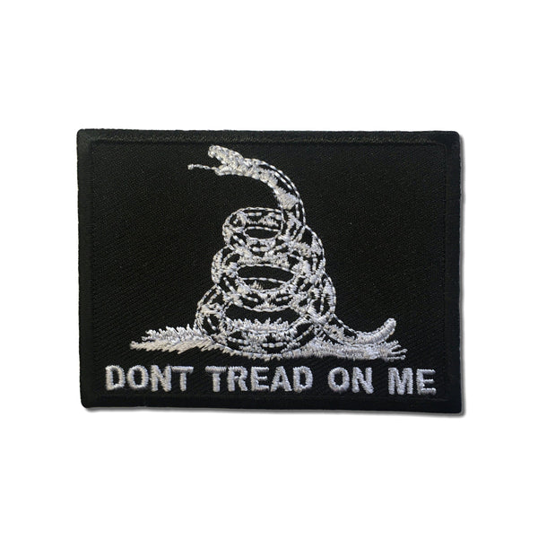 Don't Tread On Me Black White Patch - PATCHERS Iron on Patch
