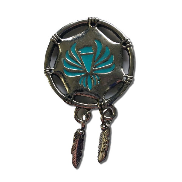 Dreamcatcher Phoenix Pewter Pin Badge - PATCHERS Pin Badge