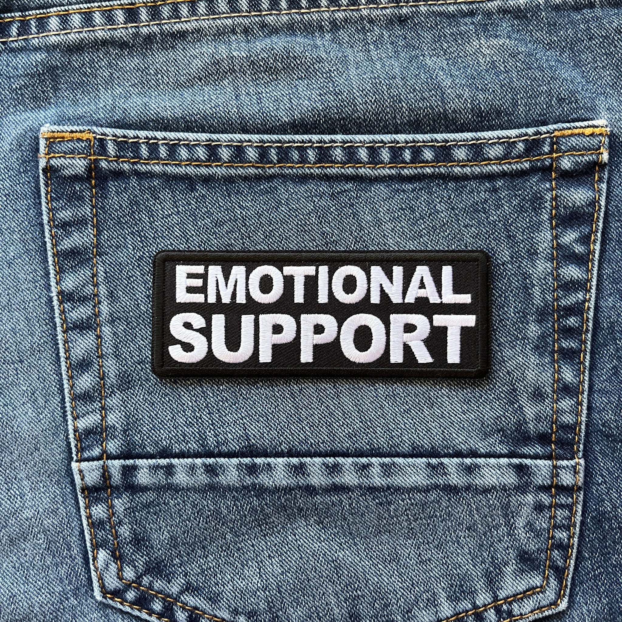 Support Patches Embroidered Emotional Support Iron on Sew on Patch – PATCHERS