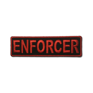 Enforcer Red on Black Patch - PATCHERS Iron on Patch