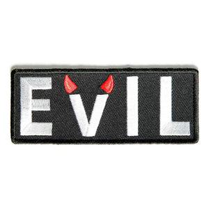 Evil With Devil Horns Patch - PATCHERS Iron on Patch