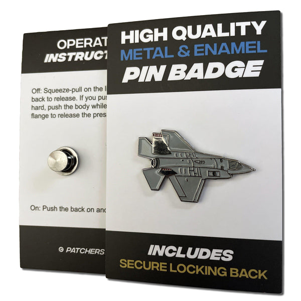 F35 Plane Pin Badge - PATCHERS Pin Badge