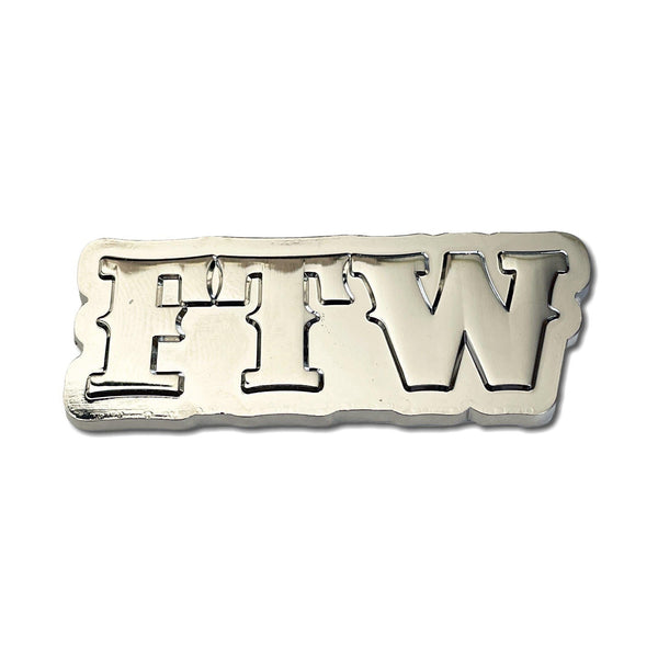 FTW 3D Polished Pewter Pin Badge - PATCHERS Pin Badge