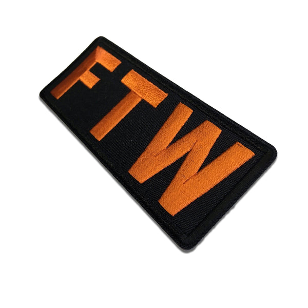 FTW Forever Two Wheels Orange Patch - PATCHERS Iron on Patch