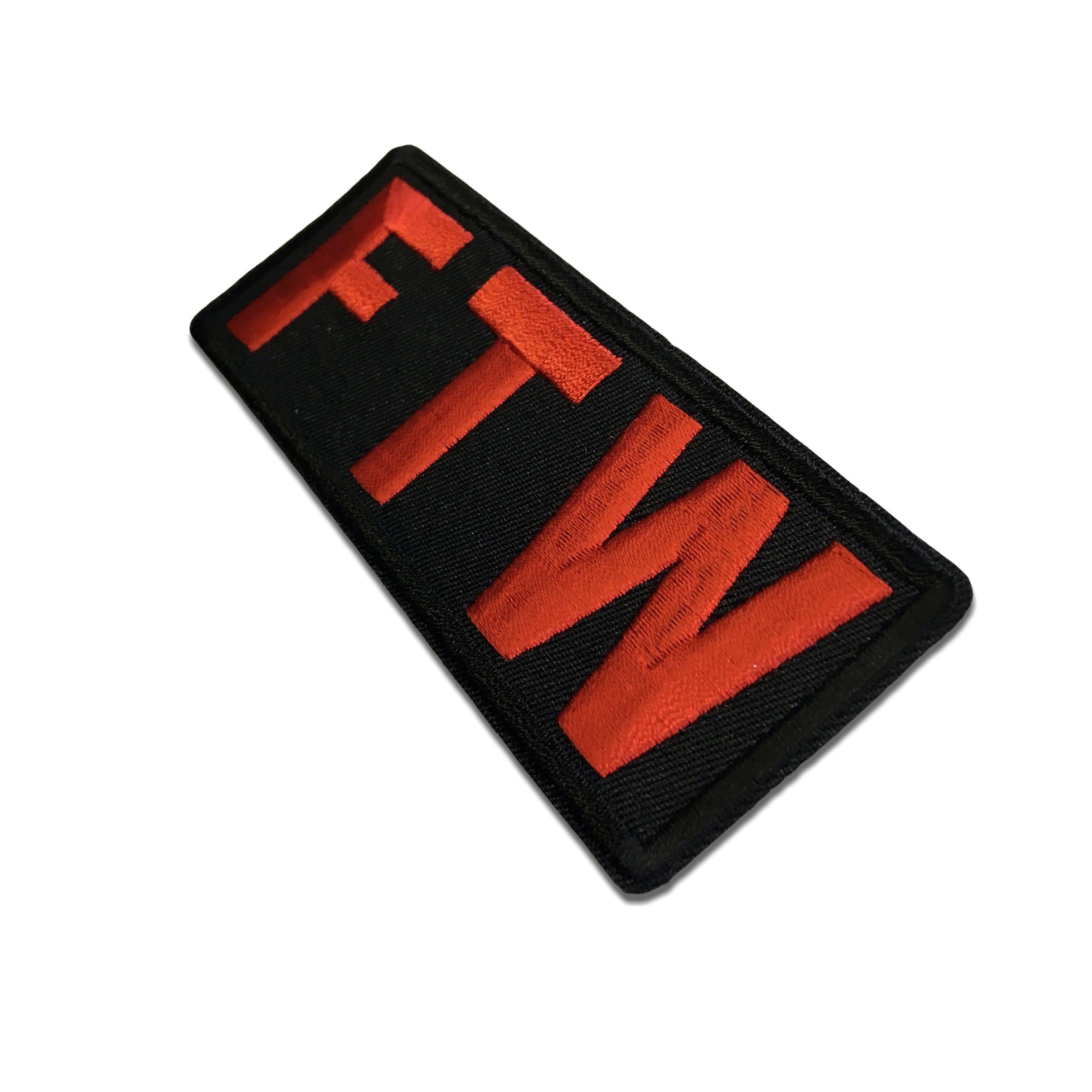 Embroidered FTW Forever Two Wheels Red Iron on Sew on Patch – PATCHERS
