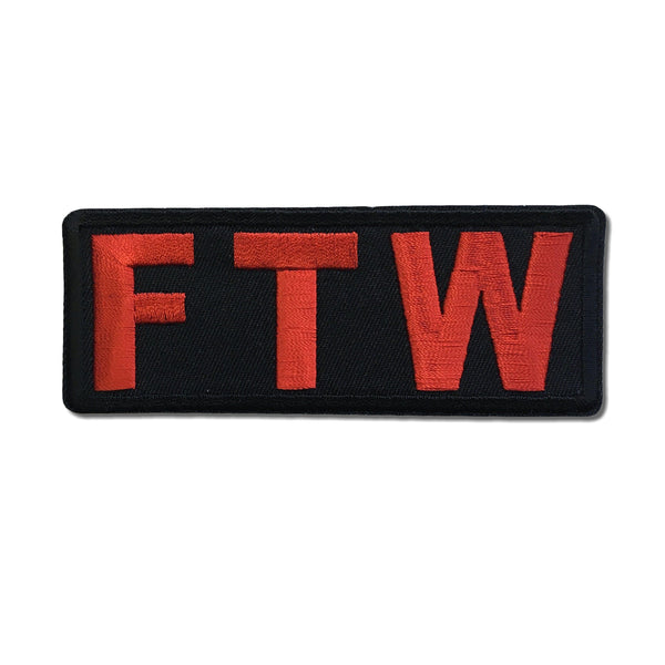 FTW Forever Two Wheels Red Patch - PATCHERS Iron on Patch