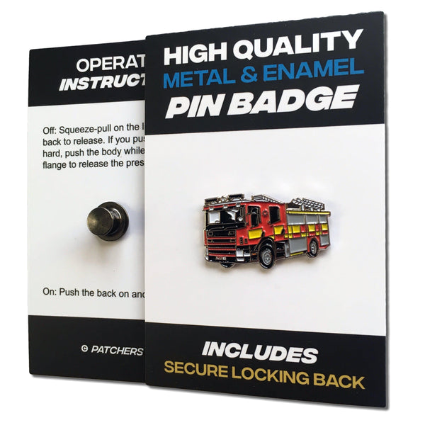 Fire Engine Pin Badge - PATCHERS Pin Badge