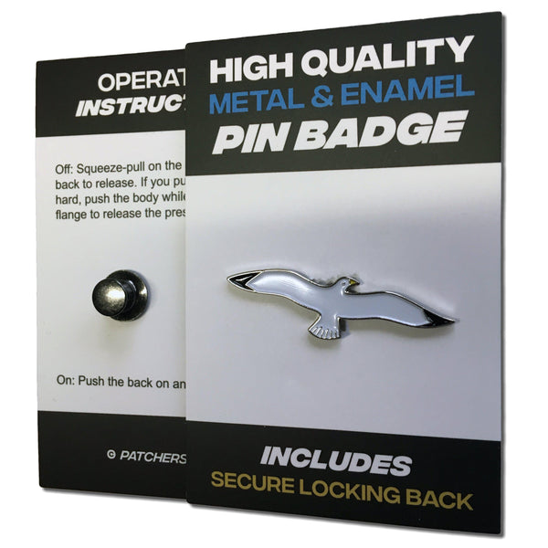 Flying Seagul Pin Badge - PATCHERS Pin Badge
