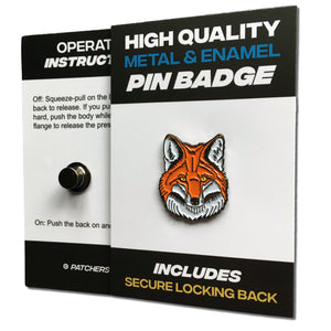 Fox Head Pin Badge - PATCHERS Pin Badge