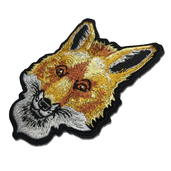 Fox Face Embroidered Patch – Iron On Or Sew On For Clothing & Crafts (UK Made)