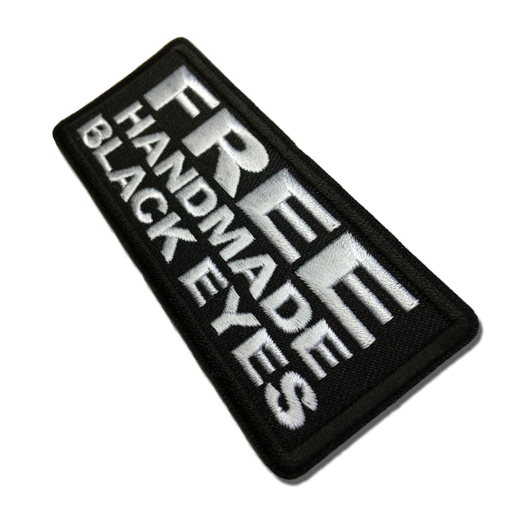 Free Handmade Black Eyes Patch - PATCHERS Iron on Patch