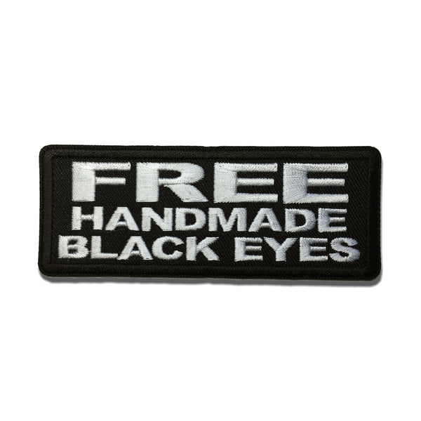 Free Handmade Black Eyes Patch - PATCHERS Iron on Patch