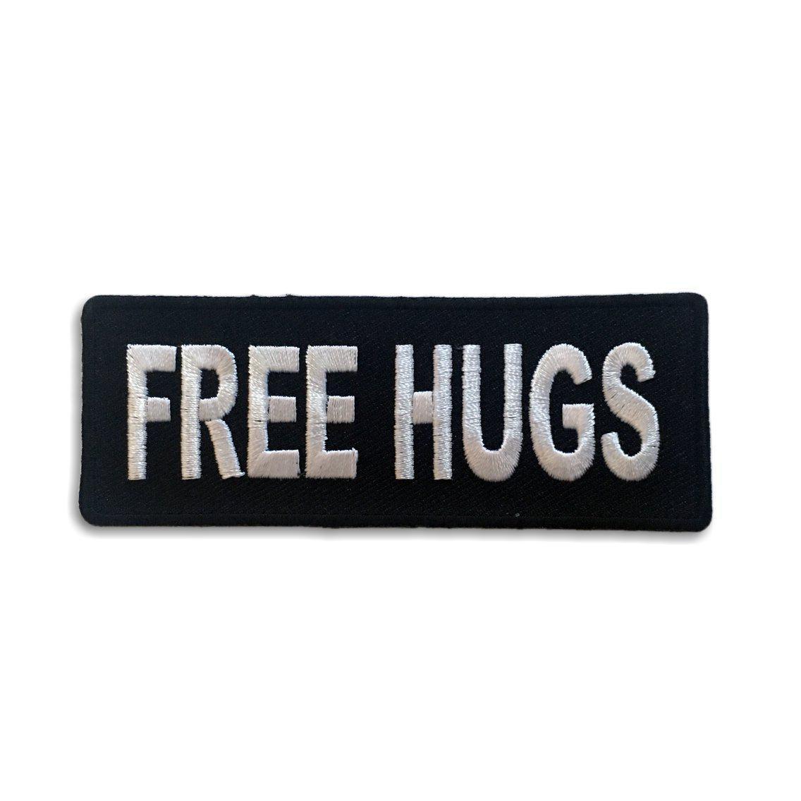 Embroidered Free Hugs Iron on Sew on Patch – PATCHERS