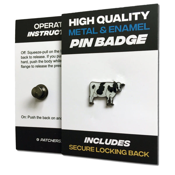 Friesian Cow Pin Badge - PATCHERS Pin Badge