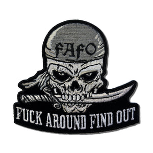 Fuck Around Find Out Skull Patch - PATCHERS Iron on Patch