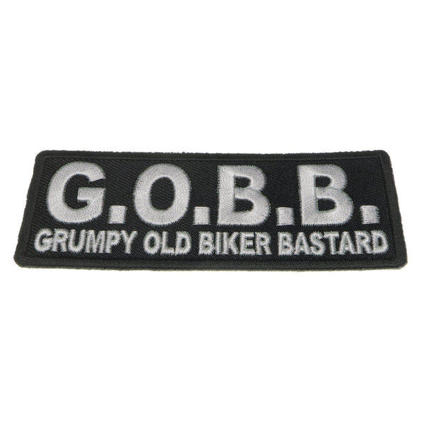 GOBB Grumpy Old Biker Bastard Patch - PATCHERS Iron on Patch