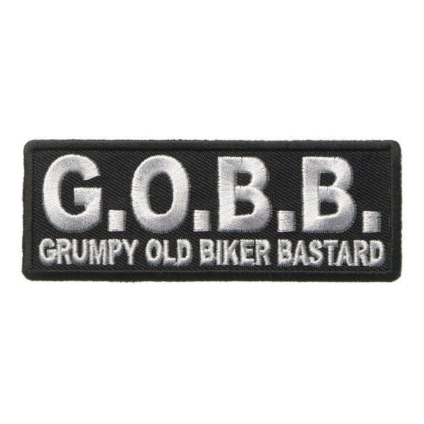 GOBB Grumpy Old Biker Bastard Patch - PATCHERS Iron on Patch