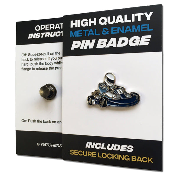 Go Kart Pin Badge - PATCHERS Pin Badge