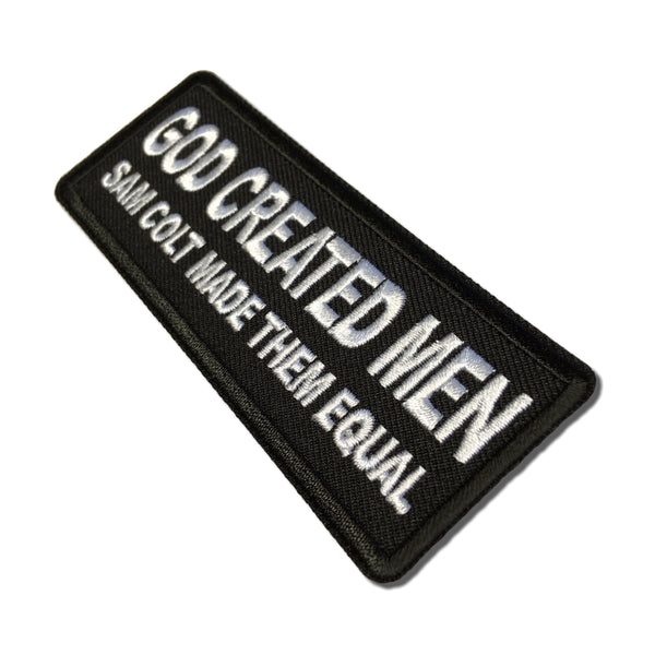 God Created Men, Sam Colt Made them Equal Patch - PATCHERS Iron on Patch