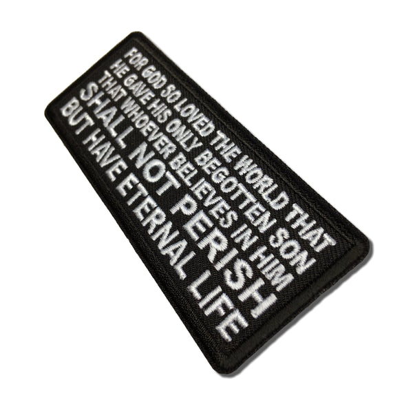 God So Loved The World He Gave His Only Son - John 3:16 Patch - PATCHERS Iron on Patch