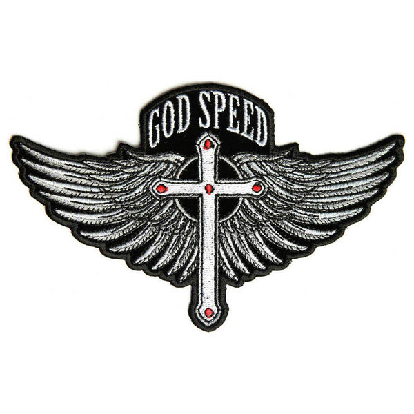 God Speed Cross Wings Patch - PATCHERS Iron on Patch
