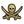 Load image into Gallery viewer, Gold Pirate Sword Skull Patch - PATCHERS Iron on Patch
