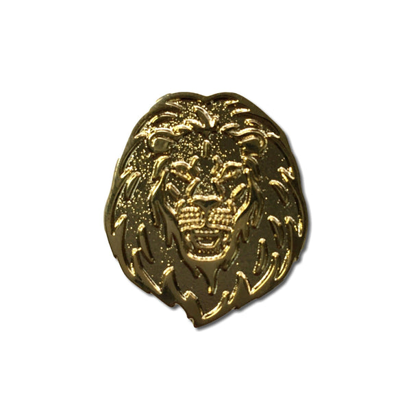 Gold Plated Lion Pin Badge - PATCHERS Pin Badge