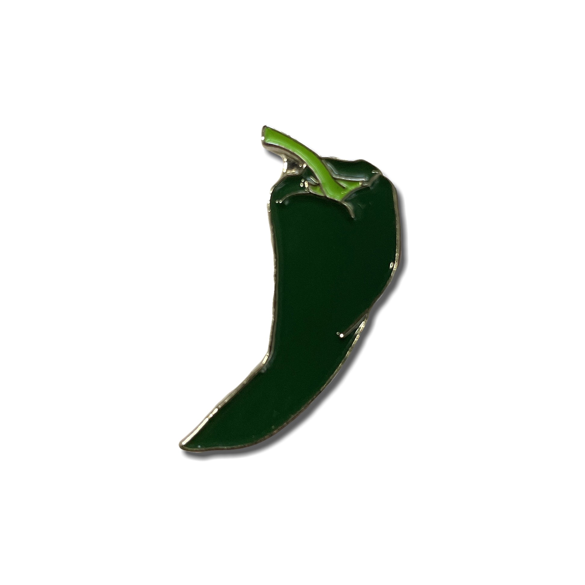 Metal & Enamel Green Chili Pepper Pin Badge with Secure Locking Back ...