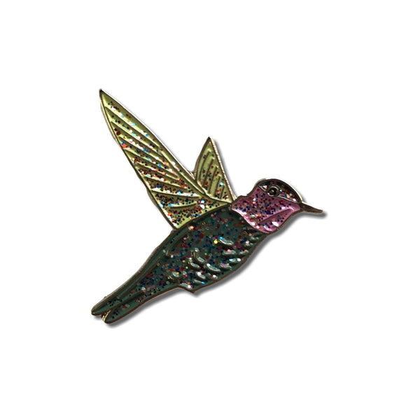 Green Hummingbird Pin Badge - PATCHERS Pin Badge