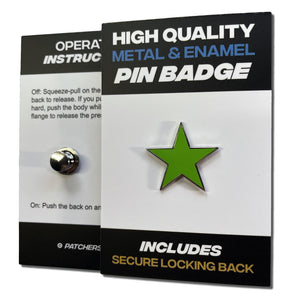 Green Star Pin Badge - PATCHERS Pin Badge
