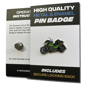 Green Trike Pin Badge - PATCHERS Pin Badge
