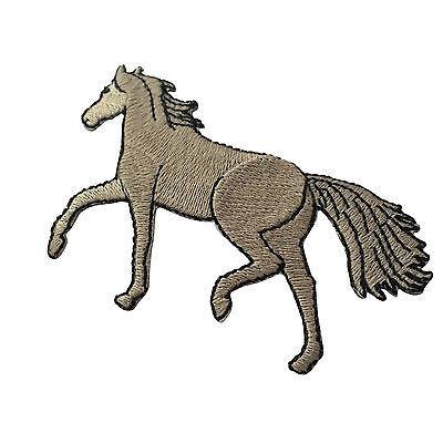 Grey Horse Equestrian Animal Patch - PATCHERS Iron on Patch